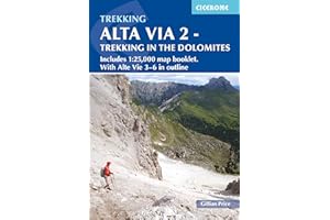 Alta Via 2 - Trekking in the Dolomites: Includes 1:25,000 map booklet. With Alta Vie 3-6 in outline: Includes 1:25,000 map booklet. With Alte Vie 3-6 in outline
