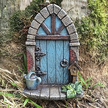 Kit Porta Fatata Elfo Di Natale In Legno Con Accessori, Decorazione Da Giardino E Casa Delle Bambole, Set Completo Con Porta, Albero E Luci