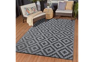 Jumua Outdoor Teppich Wetterfest, Kunststoff Stroh Outdoorteppich Reversible Matte - Balkon Teppich Wasserabweisend Strapazierfähige Teppiche für Terrasse Garten und Wohnzimmer Patio Picknick Deck