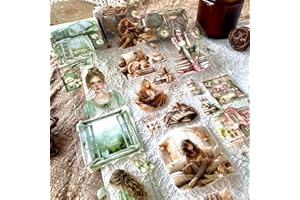 3 Rolls PET Washi Tape Set, Transparent Tapes, People Scrapbook Stickers for Scrapbooking Zubehör, Junk Journaling, Bullet Journal, DIY Crafts, Painting (Reading Time 2)