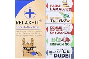 ‎GLÜCKSGUT GLÜCKSGUT® 500x Lustige Haftnotizen | Geschenk für Büro Schule Studium Uni | Abschiedsgeschenk für Kollegen Chef Lehrer | Witzige Post it zum Lernen & Verschenken