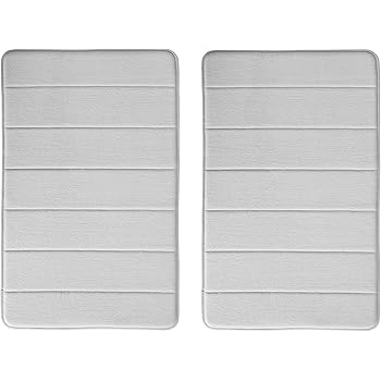 mDesign 2er-Set Duschmatte – nicht-rutschende Matte für Badewanne und