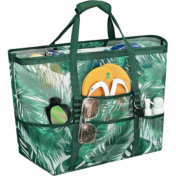 RAINSMORE Strandtasche XXL 40L - Wasserdichte Badetasche Mit 9 Fächern