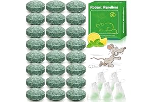 PUCIUUA 24Pcs Nagetier Mäuseabwehr, Pfefferminzöl Mausabwehrkugeln für Ratten Maus Abschreckung, halten Ratte Mäuse Maus Nagetier aus Indoor-Haus Outdoor-Auto-Motoren RV Garage, Menschen & Haustiere sicher