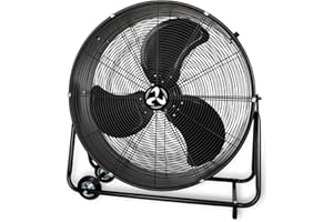 CasaFan | Fahrbarer Trommelventilator IP54 | Bodenmodell | Korb-Ø 830 mm