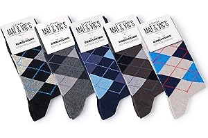 MAT AND VIC'S Mat & Vic’s Calcetines Clásicos de Vestir para Hombre y Mujer, Algodón, Certificado Oeko-Tex 100, cómodos, negro o multicolora (5 o 10 pares)