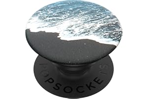 Popsockets PopGrip - Soporte y Agarre para Teléfonos Móviles y Tabletas con un Top Intercambiable - Black Sand Beach