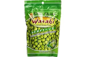 ‎KHAO SHONG Khao Shong - Grüne Erbsen im Teigmantel umhüllt mit Wasabi Geschmack - Scharfer Asia Snack & Knabberartikel aus Thailand - 1 x 120 g