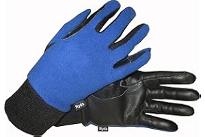 Ryda Ladies Fleece Back Leather Winter Horse Riding Gloves