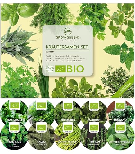 Semences Biologiques Kit De Graines D'Herbes Aromatiques BIO - 16 Variétés - Culture Biologique - Pour Jardin Et Cuisine Plantes Médicinales