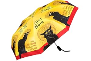 VON LILIENFELD parasol kieszonkowy Chat Noir art wiatroodporny automatyczne otwieranie-zamykanie stabilny lekki kompaktowy