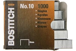 Bostitch NO-10-1M Heftklammern für HP10, Größe 9 x 4 mm, Menge 1000 Stück