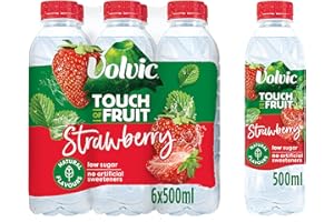Volvic Touch of Fruit Fragola Aromatizzata Acqua, 6x500ml