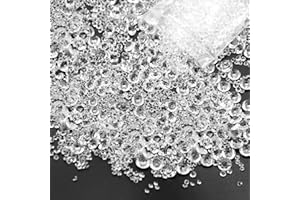 RobLuX 4200 Piezas Cristal Acrílico Artificial Falsos Diamantes Decorativos 3/4,5/10 mm Transparente Diamante Acrílico Gemas Piedra Cristal para Decoraciones Bodas Fiestas Mesa Rellenos Jarrones