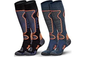 Ozaiic Merino Wool Ski Socks, Thermal Warm Knee High Thick Socks for Winter, Cold Weather, Snow, Snowboarding, Hunting, Hiking