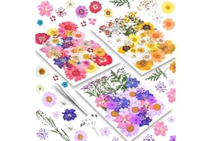 YOOTHBRO 103PCS Dried Pressed Flowers for Resin - YouthBro Real Nature Flowers Set for DIY Jewelry Candle Soap Vase Making Nail Card Scrapbook Art Craft Floral Decors