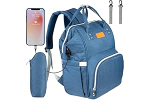 NEVEQ Sacs à Dos à Langer pour Bébé Sac de Voyage, Sac à Dos Conception et Sac à Main pour Mères et Soins des Bébés (Denim)