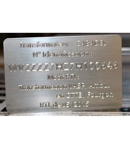 Plaque D'identification Vierge Pour Remorque - 120x45 Mm - Aluminium, à Graver (VIN, Poids, Charge Essieu)