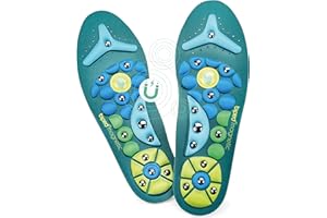 biped Original Magnetic Akupressur Einlegesohlen Herren & Damen – Fußgewölbestütze für Arbeitsschuhe und Freizeitschuhe - Auch bei Plantarfasziitis, Plattfuß und zur Fußmassage z2930(M = 40-43)