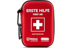 ‎FLEXEO Erste Hilfe Set Outdoor nach DIN 13167 - Reiseset für Unterwegs, zum Wandern, Camping, Motorrad, Fahrrad - First Aid Kit für den Notfall - Praktisches Erste-Hilfe-Set für Outdooraktivitäten