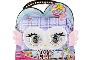 PURSE PETS Purse Pet Print Perfect Hoot Couture Owl, interaktywna zabawka torebka z ponad 30 dźwiękami i reakcjami, zabawki dla dzieci w wieku od 5 lat