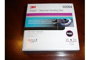 3M Trizact Hookit Klarlack-Schleifscheibe 471LA, 02094, 7,6 cm, P1500, 25 Scheiben pro Karton