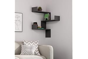 ‎HOCUSPICUS Hocuspicus | Luksa Bücherregal mit 3 Etagen | für Wohnzimmer, Büro und mehr | einfache Montage | 60 x 90 x 22 cm | Anthrazit Grau