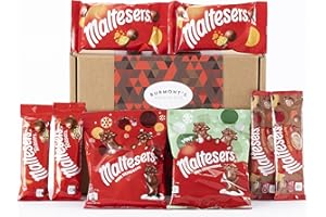 BURMONT'S SPECIALITY GIFTS Maltesers Ultimate Chocolate Selection Gift Box - Includes Original, Mint, Reindeer, Hot Chocolate, Teaser Bars & More - Hamper Exclusive to Burmont's
