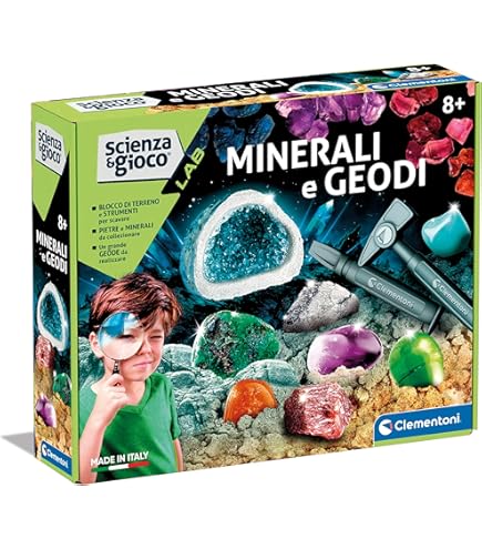 Clementoni Conjunto De Laboratorio, Laboratorio Cristalli, Experimentos Ciencia, Geología, Mineralogía, Juego Científico 8 Años, En Italiano, Hecho En Italia, Multicolor, 19231