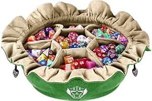 CardKingPro Immense Sac à dés avec Pochettes - Vert - Capacité de 150+ dés - Idéal pour Les collectionneurs de dés [Conception brevetée]