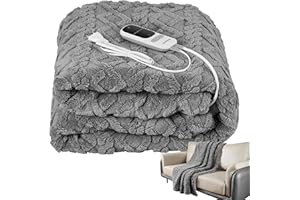 ‎STEINBORG Heizdecke mit Abschaltautomatik Kuschelheizdecke 180x130cm elektrische Wärmedecke Kuscheldecke Bett Sofa Wärmezudecke Thermodecke Elektro-Wärmedecke Wärmebettdecke 9 Stufen bis 40°C waschbar