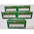 pack of 5 FOOD ALLERGY AWARENESS TABLE and COUNTER SIGN (74 X 148) FOLDED 350g The clearest food allergy notice. Allergy warning sign
