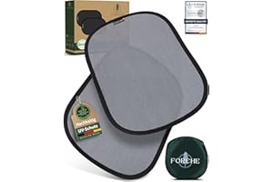 ‎FORCHE FORCHE® Auto Sonnenschutz Seitenscheibe – Sonnenblende, UV-Schutz für Babys/Kinder, reduziert Blendung & Hitze, schnelle Montage mit starken Saugnäpfen, passt in Fast jedes Auto
