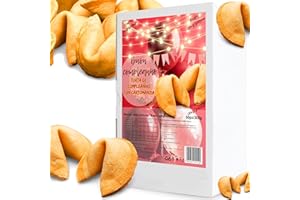 D&D Fun Cookies Biscotti della Fortuna 50 pezzi | Biscotti compleanno | Per una Festa | Biscotti della fortuna cinesi | Biscotti confezionati singolarmente | Biscotti regalo | Fortune Cookies