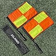 Ziland Pro Referee Flags [Pair] • Hi-Vis check Flag • A must for match officials at pitch side.