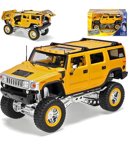 Hummer H2 H 2 SUV Van Black High Profile Higher Set 1/24 Jada