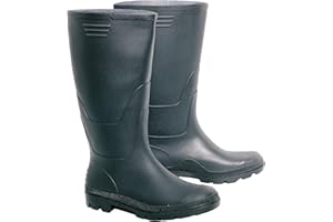 UNBEKANNT schwarze Gummistiefel aus PVC für Damen und Herren Gr 36 bis 48