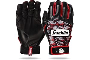 Franklin Sports MLB Digi-Camo Gants de Baseball (la Paire), Homme, Gray/Black/Red Digi