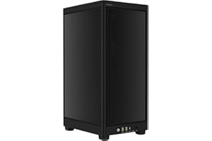 Corsair 2000D Airflow PC-Gehäuse Mini ITX – Format Mini ITX – Platten aus Netzstahl – DREI GPU-Steckplätze – optimiert für die Kühlung – Moderne EIN-/Ausgänge an der Vorderseite – Schwarz