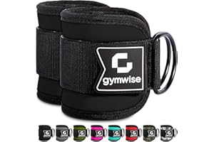 Gymwise Ankle Straps for Cable Machines | Perfect for Cable Kickbacks | Glute & Lower Body Workouts | For Women & Men | Adjustable Neoprene Padded Gym Cuffs | Build Your Dream Booty