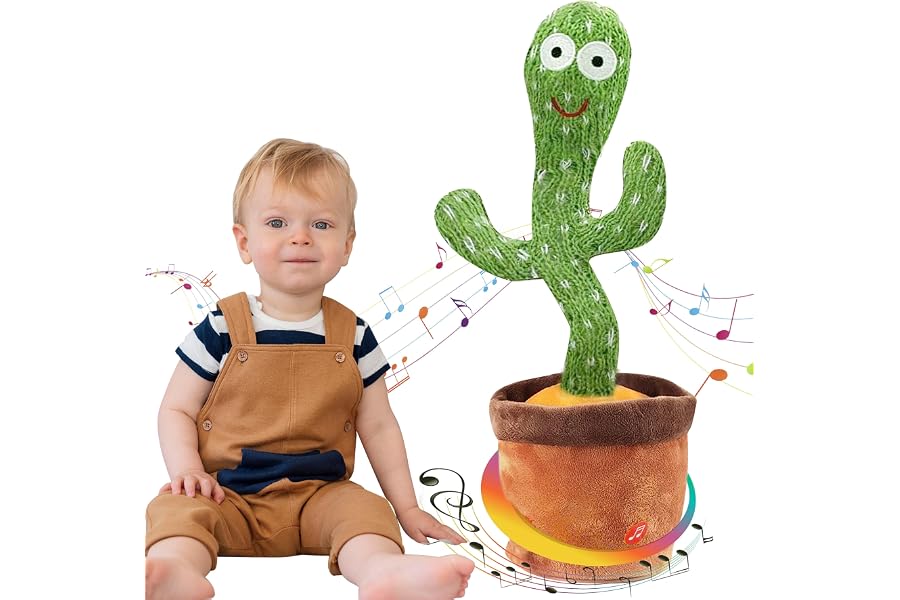 Ava's Toys Dancing Cactus Toy - Talking Cactus Toy for Boys and Girls - Singing Cactus Toy Repeat What You Say - Singing, Dac