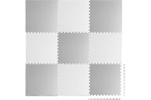 Ricokids Piankowa Mata Puzzle Biało-Szara 60 X 60 Cm 9 Szt.