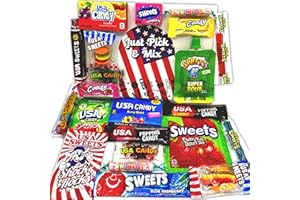 JUSTPICKANDMIX Just Pick & Mix American Sweets Selection Box Gift Hamper Including Your Favourite Brands From The USA Birthdays and Christmas