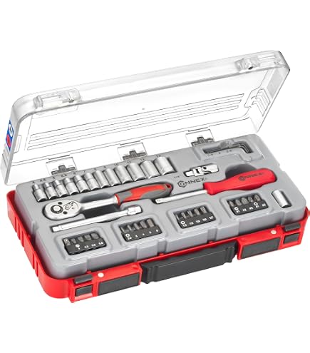Connex Steckschlüsseleinsatz Lang 1/2 Zoll Antrieb, 17 Mm - 77 Mm Länge, Aus Chrom-Vanadium-Stahl