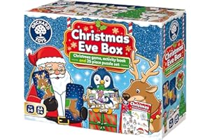 Orchard Toys Christmas Eve Box, Christmas Game, Christmas Jigsaw and Activity Colouring Book in one box, Ideal Christmas Advent Gift for kids age 3-6
