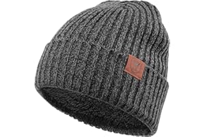 OZERO Zimowa czapka beanie, termiczna czapka z dzianiny, czapka do biegania, czapka zimowa dla mężczyzn i kobiet