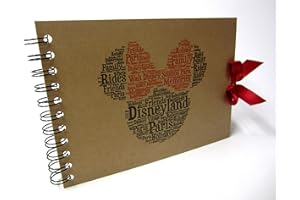 SCRAPBOOK WONDERLAND Disney Autograph Book, Mickey or Minnie Mouse, Disney Land or Disneyworld, A5 Size (A5 Minnie (Paris))