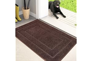 PURRUGS Dirt Trapper Door Mat 50 x 80 cm, Non-Slip/Skid Machine Washable Entryway Rug, Dog Door Mat, Super Absorbent Welcome mat for Muddy Wet Shoes and Paws