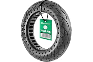 MOOVMOOV Pełna opona 10x2,125 - do hulajnogi elektrycznej Pure Air, Vivobike S2 & S3 Max, SmartGyro Ziro, Ninebot Series F25E, F30, F65 itp. - Opona odporna na przebicie 10x2,125 cala