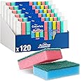 Spontex The Essentials Washing Up Sponge Scourers | Hard Wearing & Versatile | Assorted Colours | 6 x 20 Pack (120 Total)